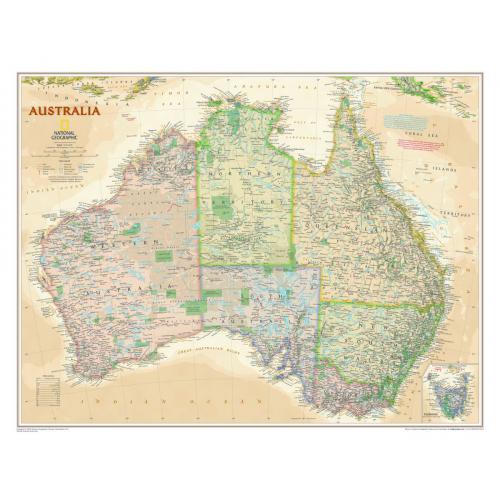 Australia Executive. Mapa ścienna 1:6 413 000, 77x69 cm